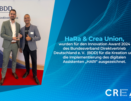 HaRa & Crea Union wurden für den Innovation Award 2024 des Bundesverband Direktvertrieb Deutschland e. V.  (BDD) für die Kreation und die Implementierung des digitalen Assistenten „HARI“ ausgezeichnet.